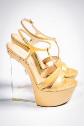 Casadei Patent Leather Platform Sandals