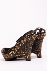 Gucci by Tom Ford Geisha Wooden Wedge Sandals (SS1996)