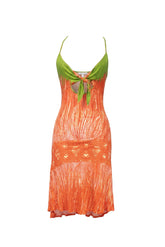 Just Cavalli Cutout Tie-Front Dress