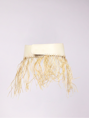 Giuseppe Zanotti Raffia Fringe Belt