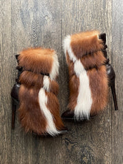 Roberto Cavalli FW2011 Faux Fur Cone-Heel Boot