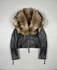 Dsquared2 FW2007 Leather & Real Fur Jacket