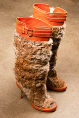 Christian Dior Rabbit Fur Boots (Galliano Era)