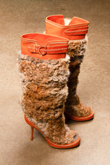 Christian Dior Rabbit Fur Boots (Galliano Era)