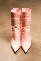 Christian Dior Pink & White Moto Boots (Galliano Era)