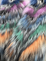 Manolo Blahnik Multicolor Fox Fur Boots