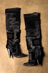 Tom Ford Patchwork Fur Thigh-High Boots