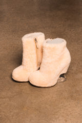 Fendi 2015 Pink Shearling Ice Boots