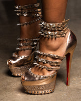 Christian Louboutin 20th Anniversary Rose Gold Spike Heels