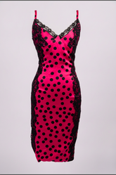 Dolce & Gabbana Polka Dot Silk Lace Trim Slip Dress (SS2006)