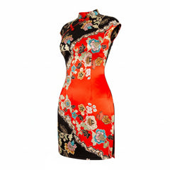 Roberto Cavalli S/S 2003 Silk Cheongsam Dress