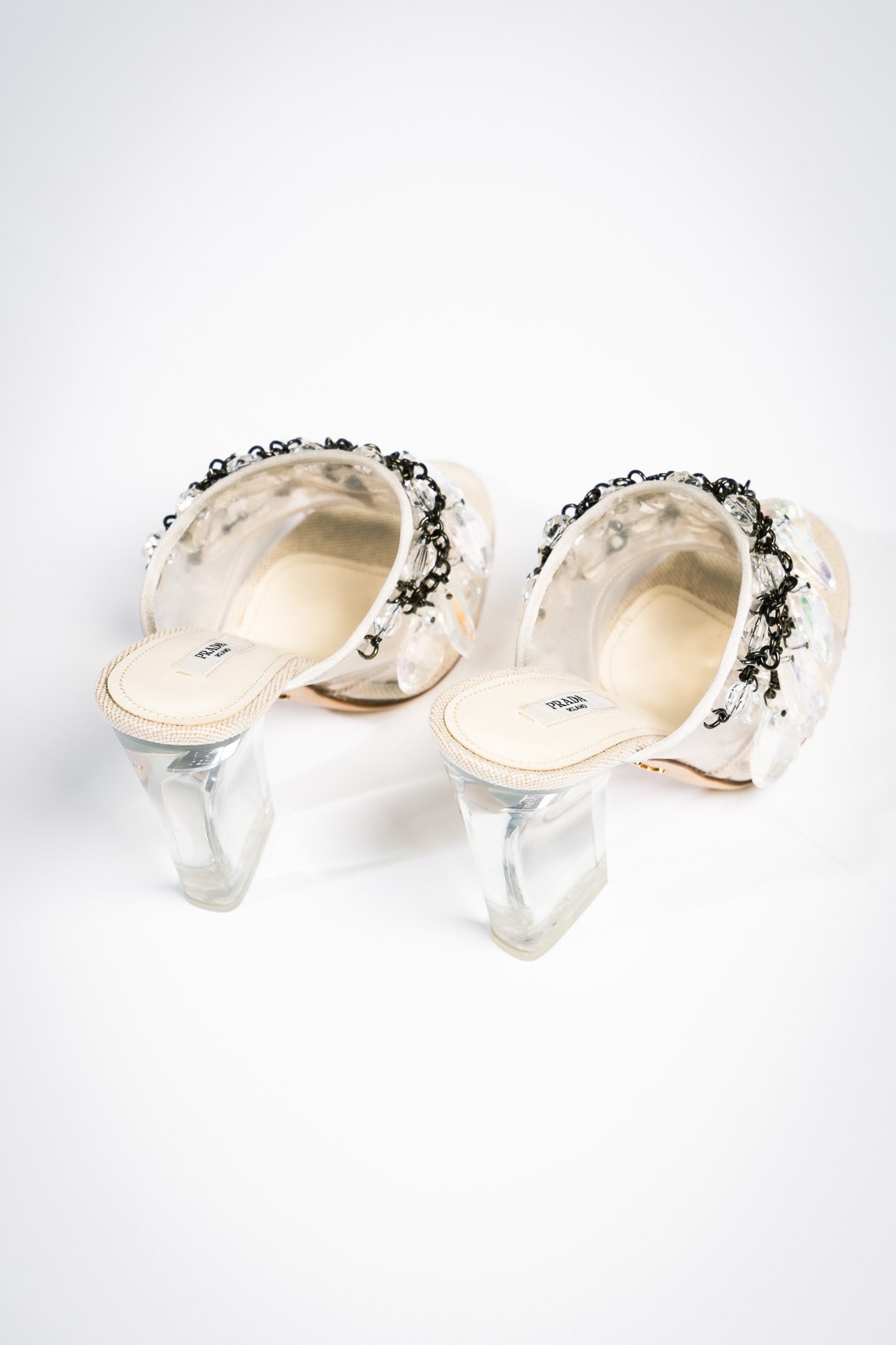 Prada Chandelier Crystal Mule Heels (SS2010)