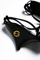 Gucci by Tom Ford 'Geisha' Wooden Wedge Sandals (FW1996)