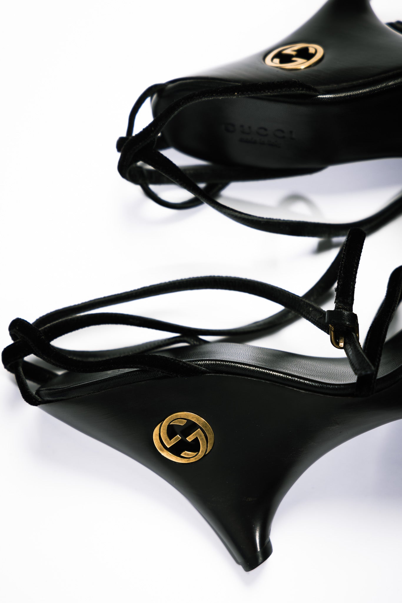 Gucci by Tom Ford 'Geisha' Wooden Wedge Sandals (FW1996)