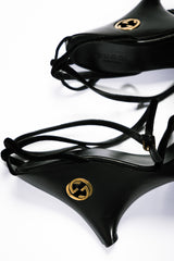 Gucci by Tom Ford 'Geisha' Wooden Wedge Sandals (FW1996)
