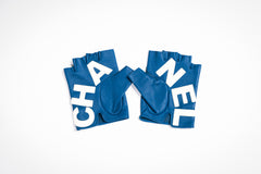 Chanel Logo Leather Fingerless Gloves