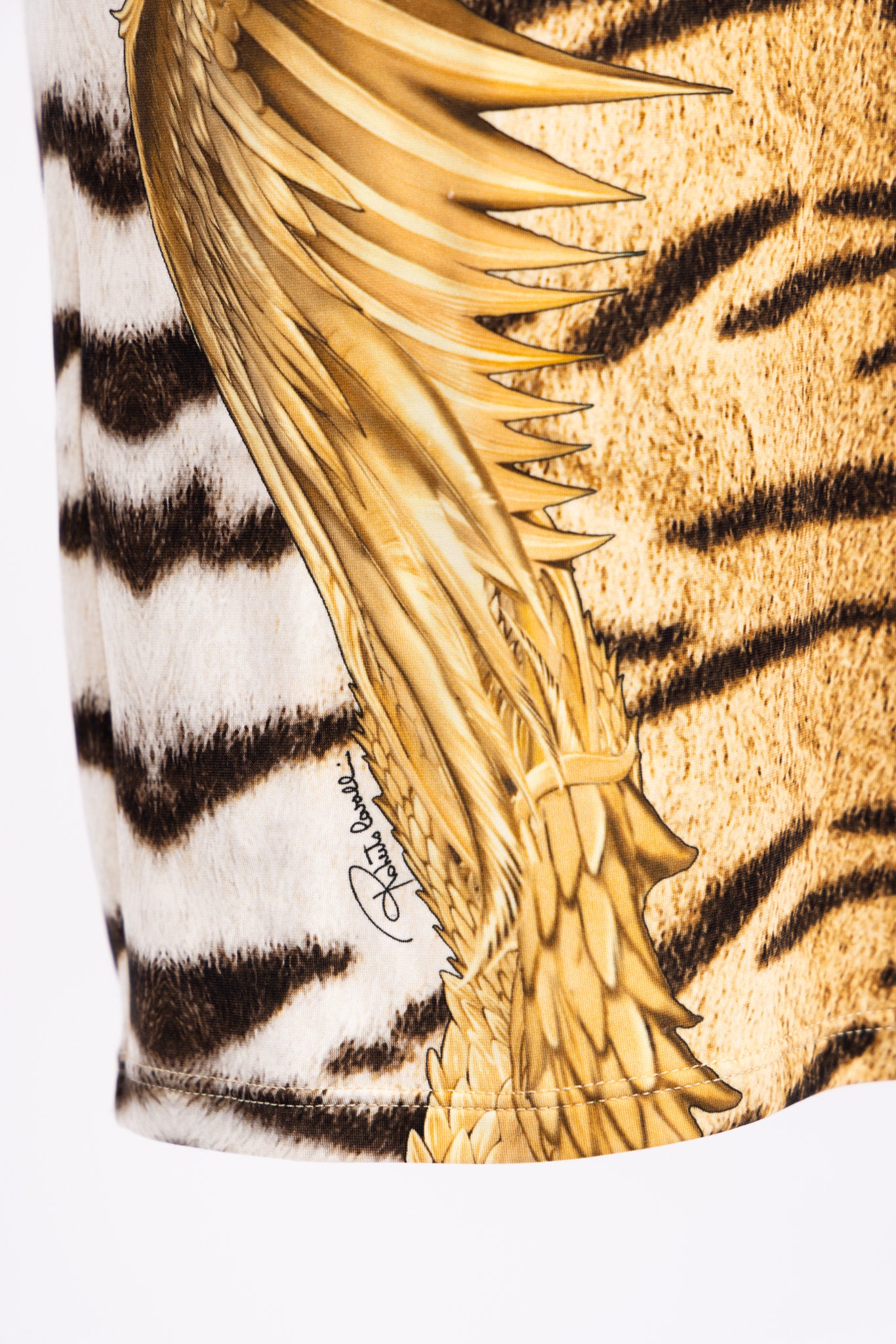 Roberto Cavalli Tiger Print Baroque Slip Dress (FW2000)