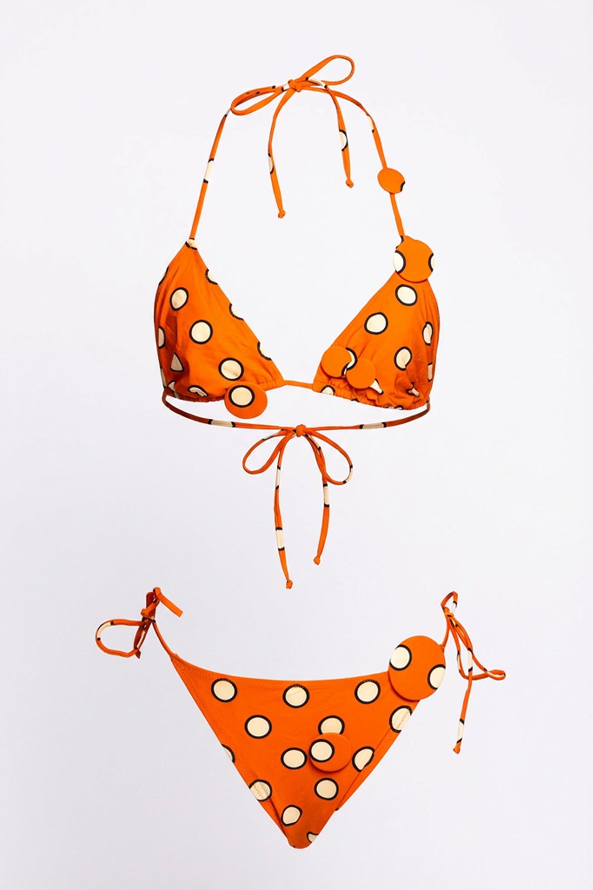 Jean Paul Gaultier Soleil Vintage Polka Dot Bikini Set (1990s)