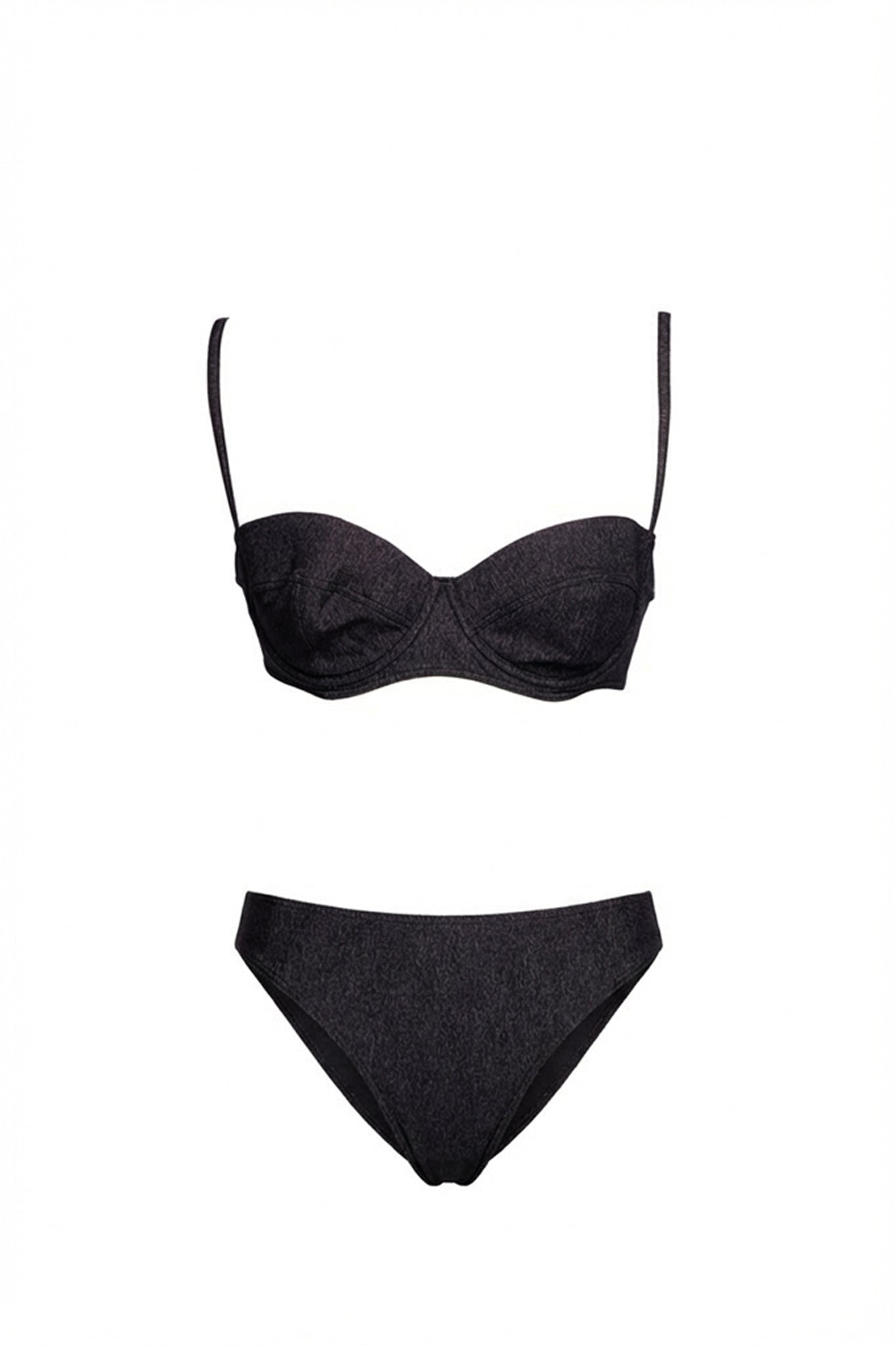 Chanel Vintage CC Denim-Effect Bikini Set