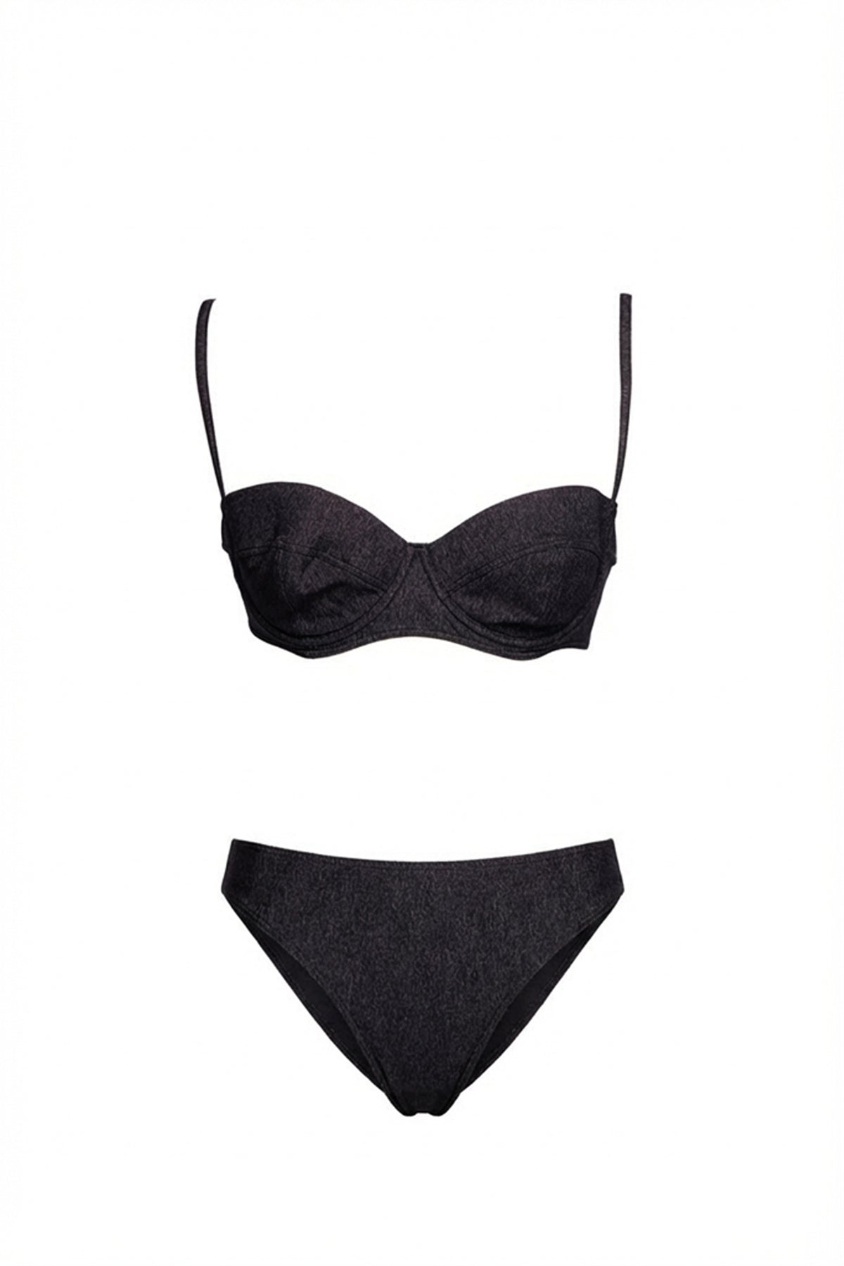 Chanel Vintage CC Denim-Effect Bikini Set