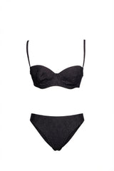 Chanel Vintage CC Denim-Effect Bikini Set