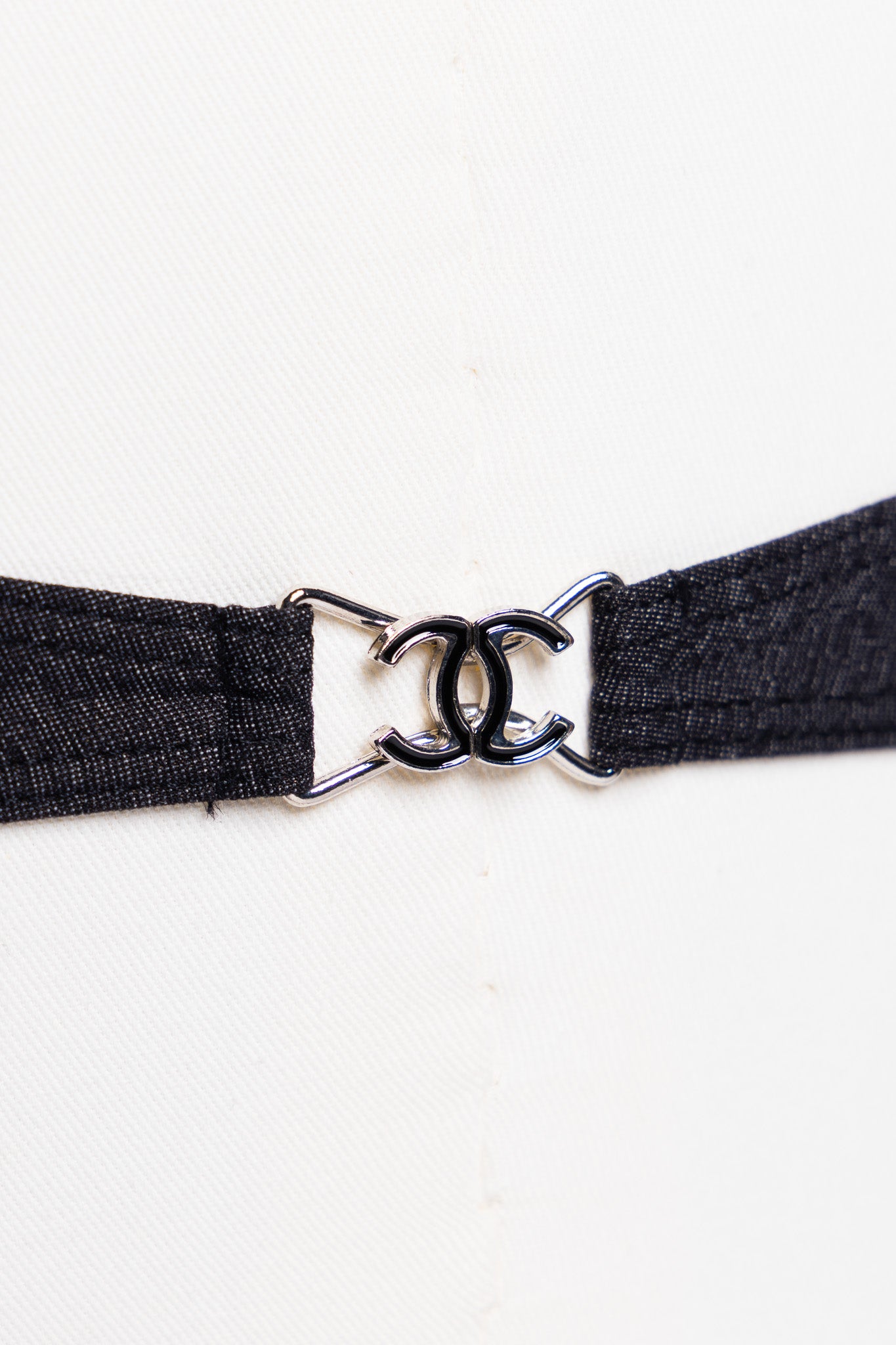 Chanel Vintage CC Denim-Effect Bikini Set