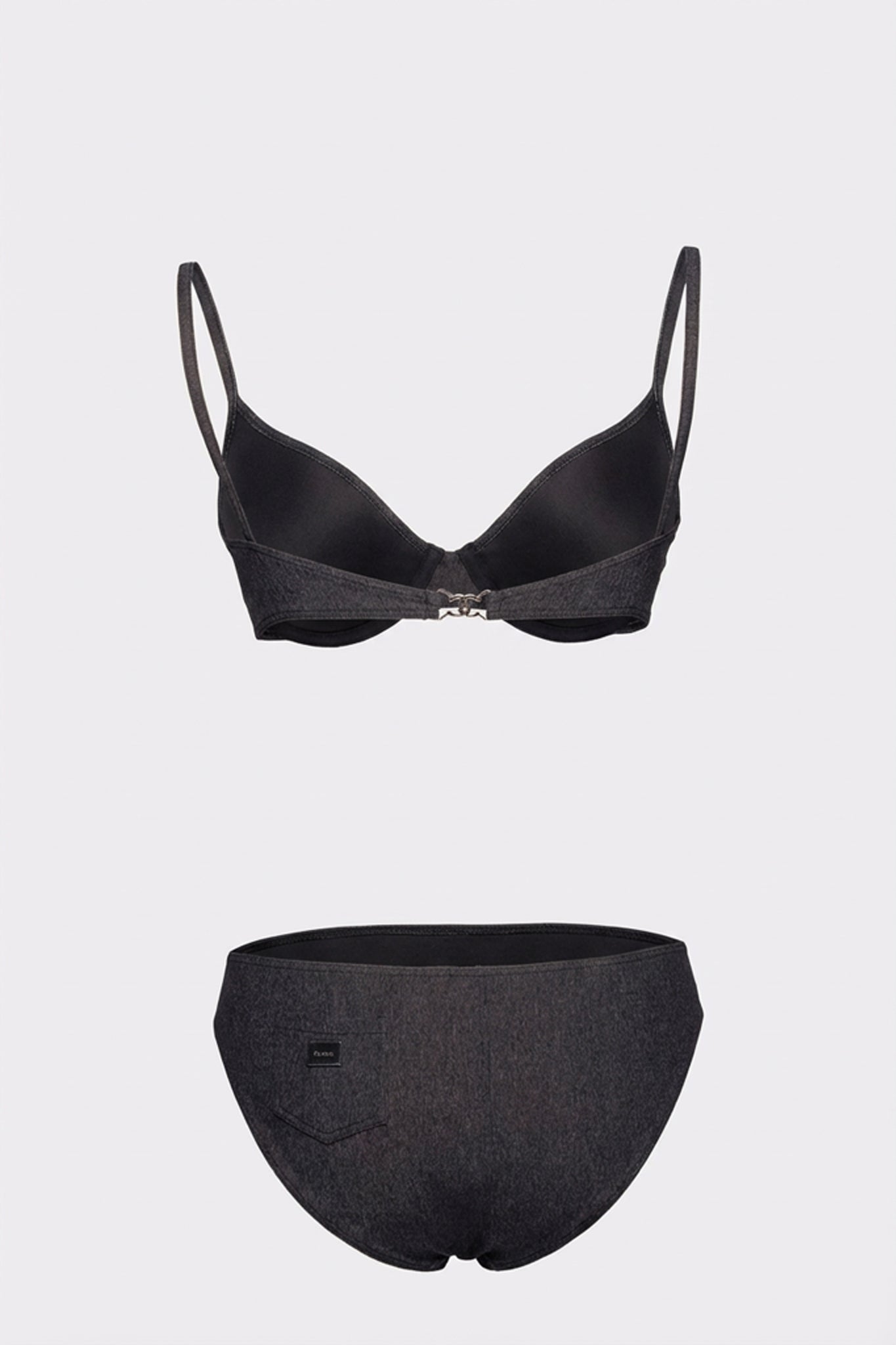 Chanel Vintage CC Denim-Effect Bikini Set