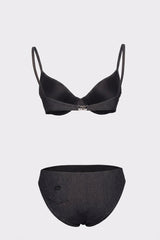 Chanel Vintage CC Denim-Effect Bikini Set