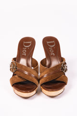 Christian Dior Suede Love & Peace Mules (SS2005)