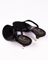 Chanel Crystal CC Logo Satin Slingback Mules (Cruise 2001)