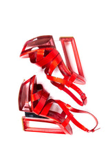 Casedei Patent Mirror Wedge Sandals
