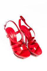 Casedei Patent Mirror Wedge Sandals