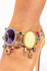 Rene Caovilla Jeweled Charm Sandals