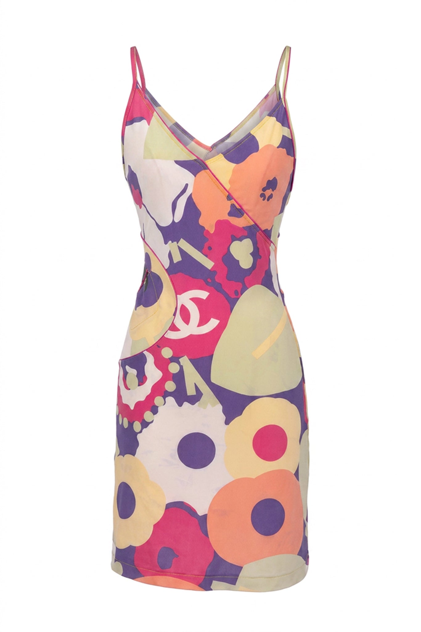 Chanel Floral Print CC Slip Dress (SS2000)