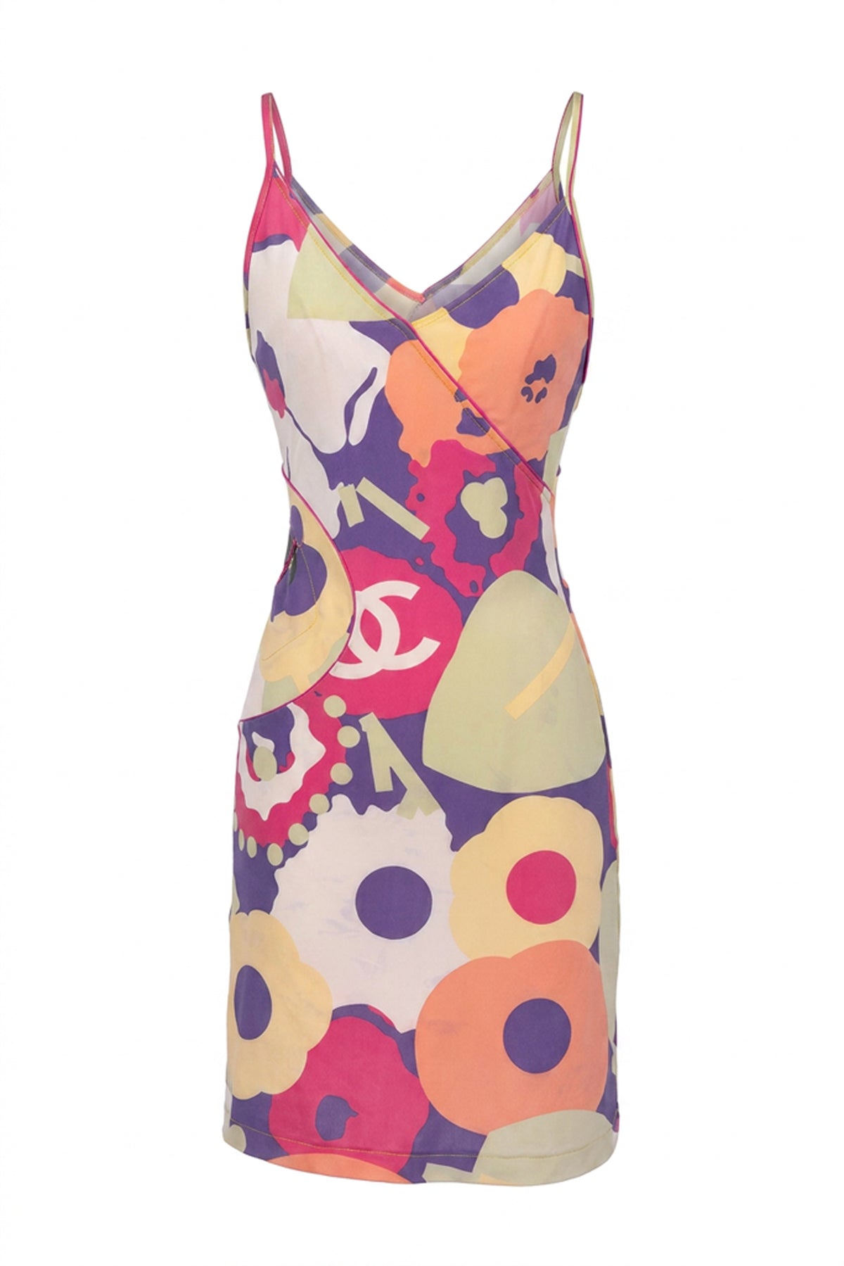 Chanel Floral Print CC Slip Dress (SS2000)