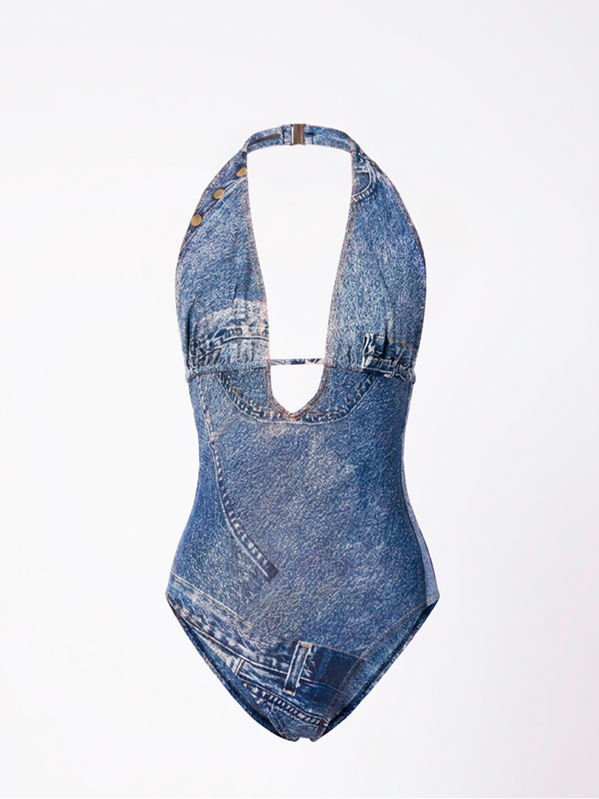 Christian Dior Trompe L'Oeil Denim Swimsuit by John Galliano (SS2000)