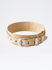 Christian Dior Cream Leather Double-Wrap Choker