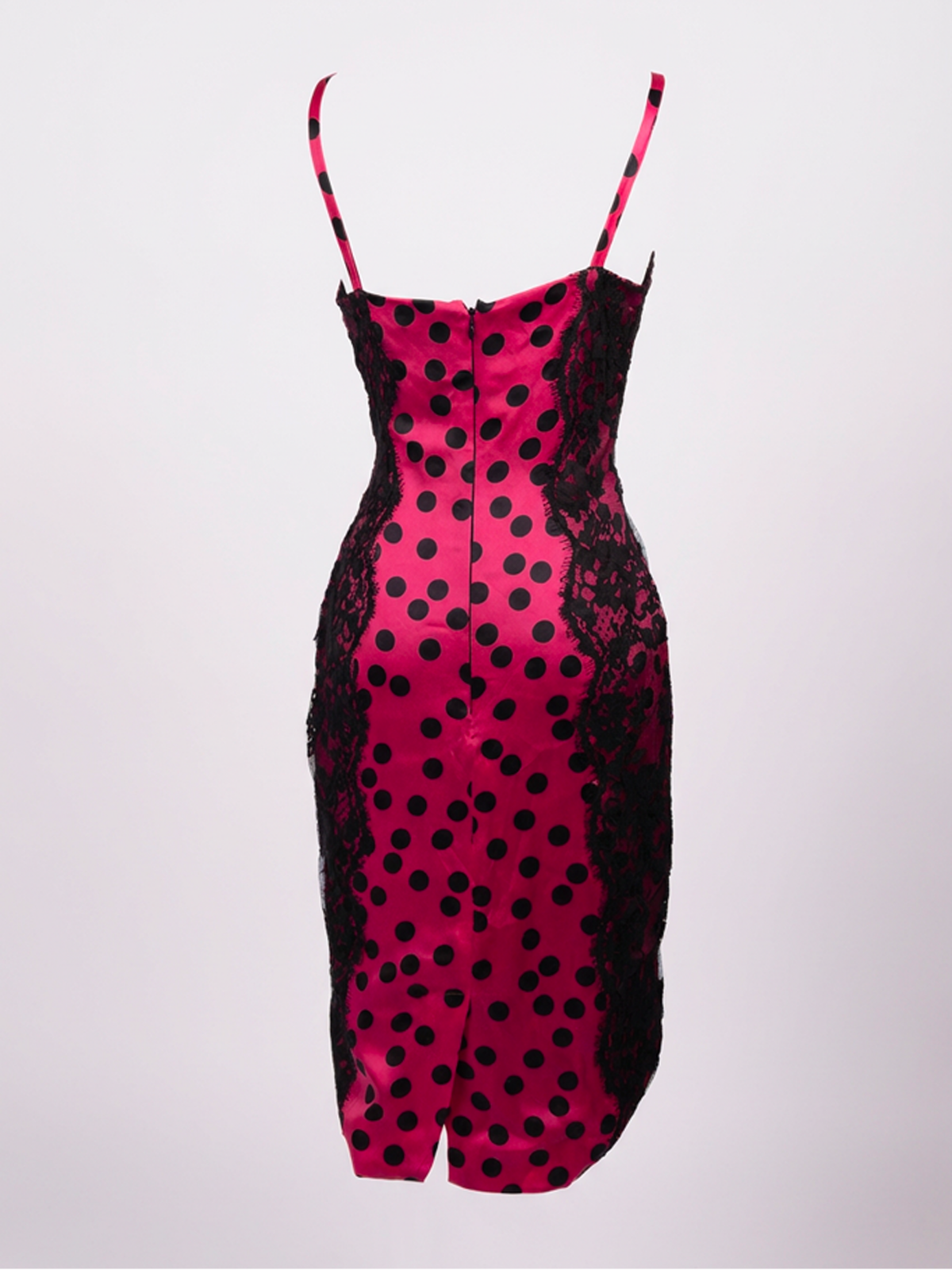 Dolce & Gabbana Polka Dot Silk Lace Trim Slip Dress (SS2006)