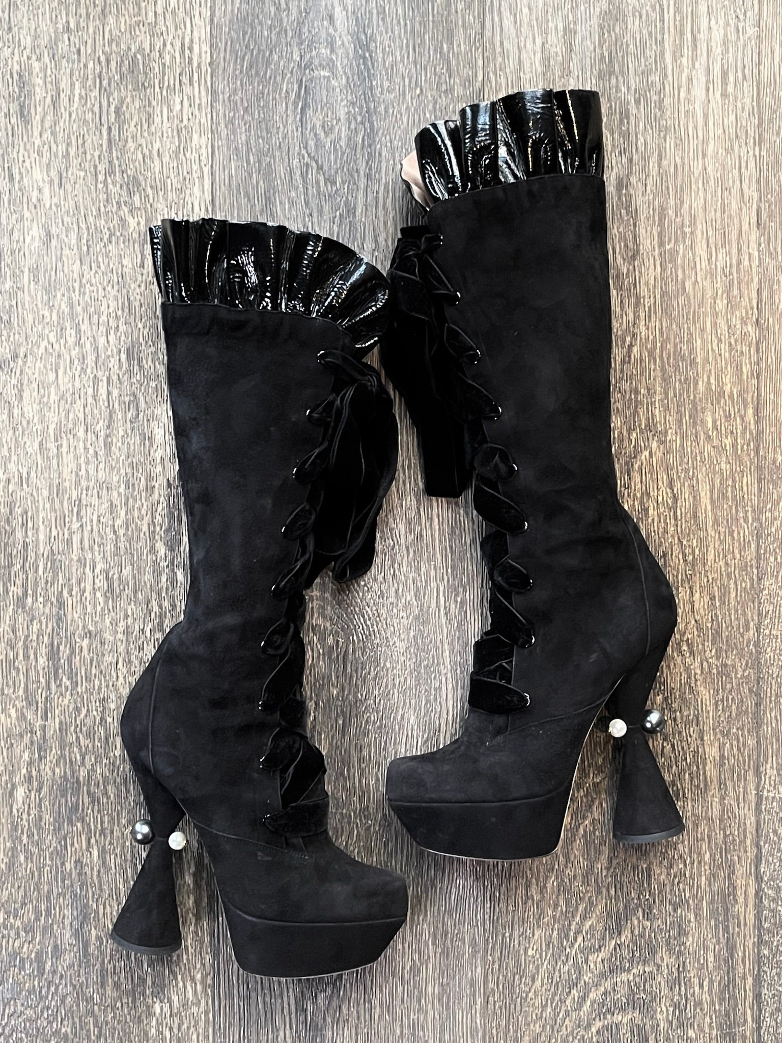 Louis Vuitton Cancan Lace-Up Boots