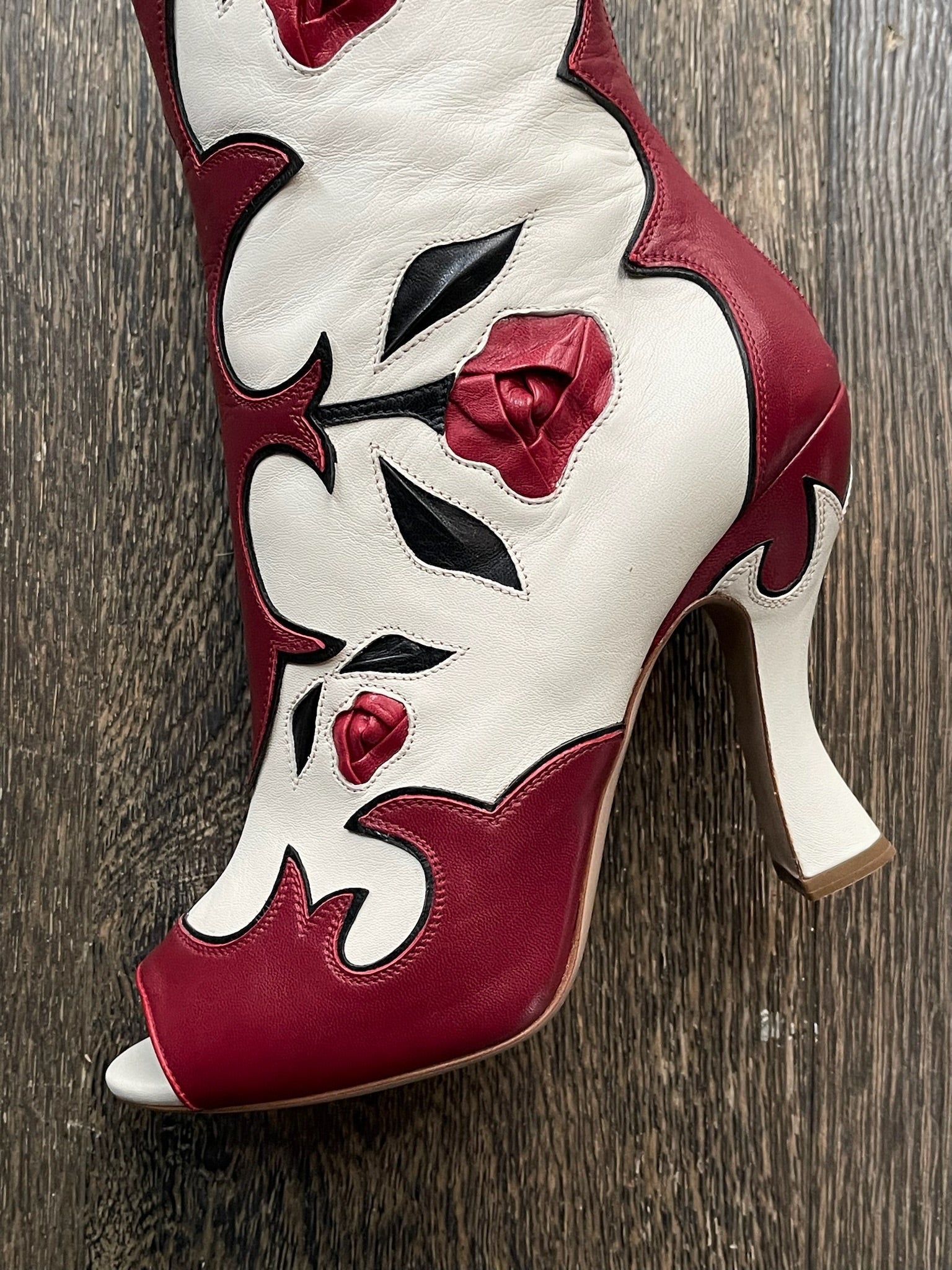 Miu Miu Spring 2012 Floral Open-Toe Booties