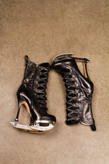Dsquared2 Black Leather & Pony Hair Skatemoss Boot (2011 Release)