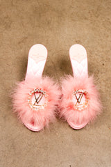 Louis Vuitton Marilyn Crystal Fur Mules