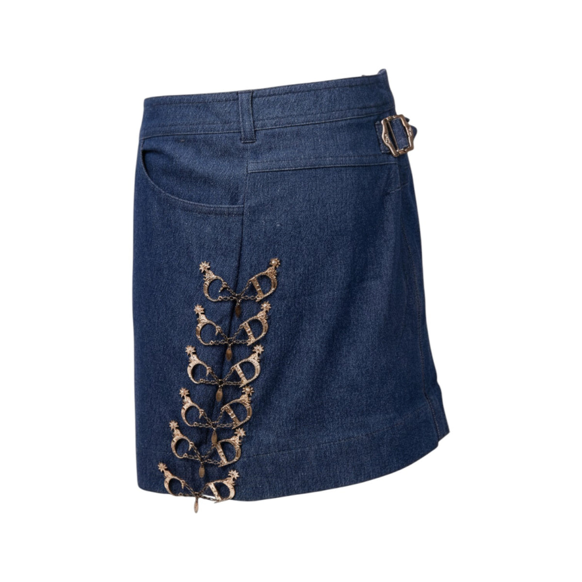 Christian Dior Galliano-Era Denim Mini Skirt