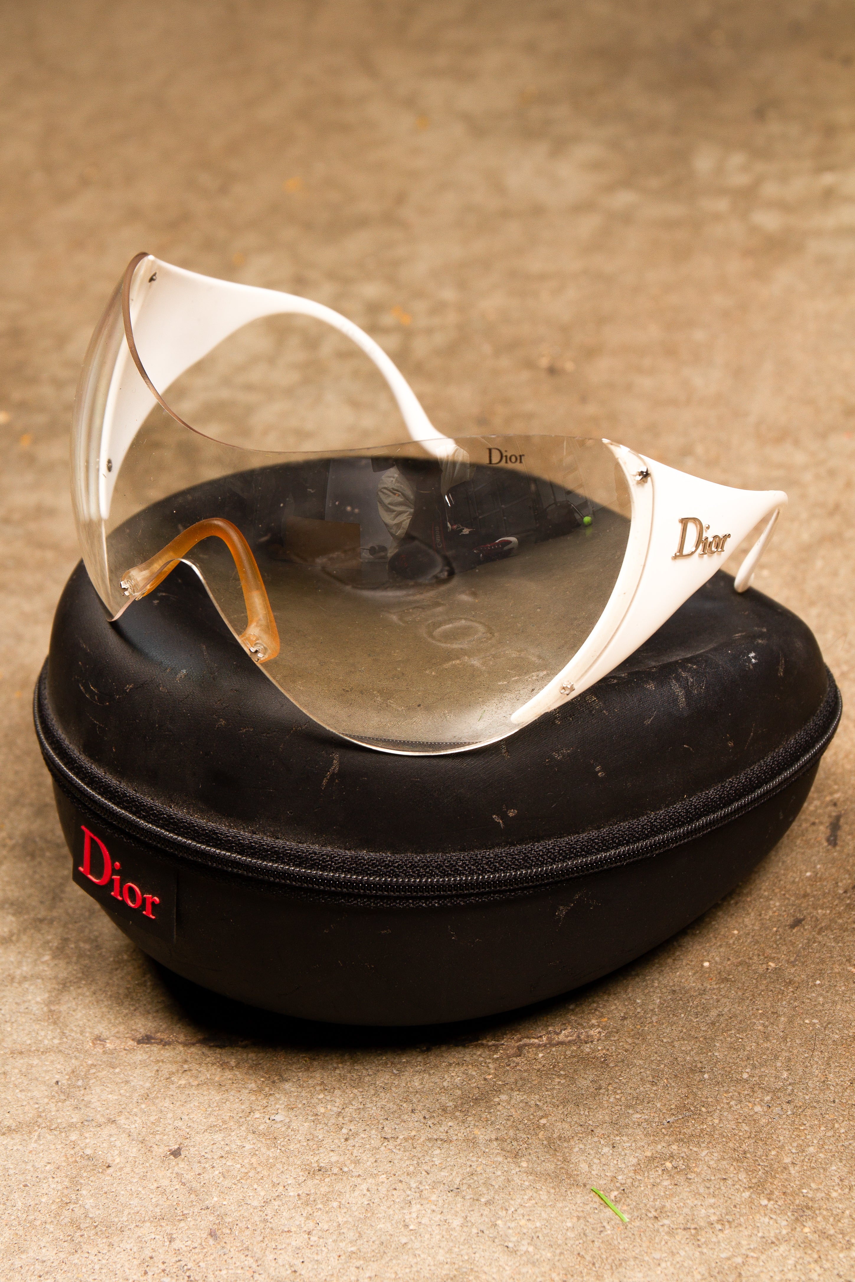 Dior White Shield Sunglasses