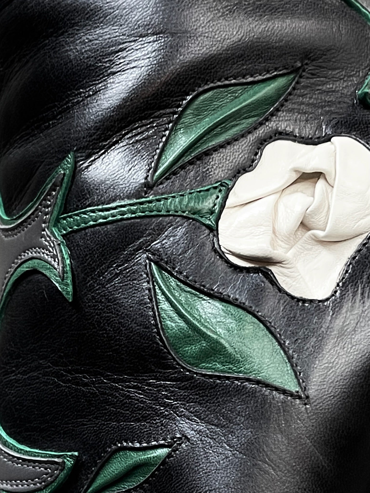 Miu Miu Leather Floral Knee Boots (SS2012)