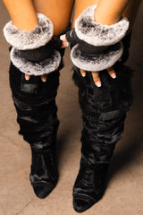 Tom Ford Patchwork Fur Thigh-High Boots