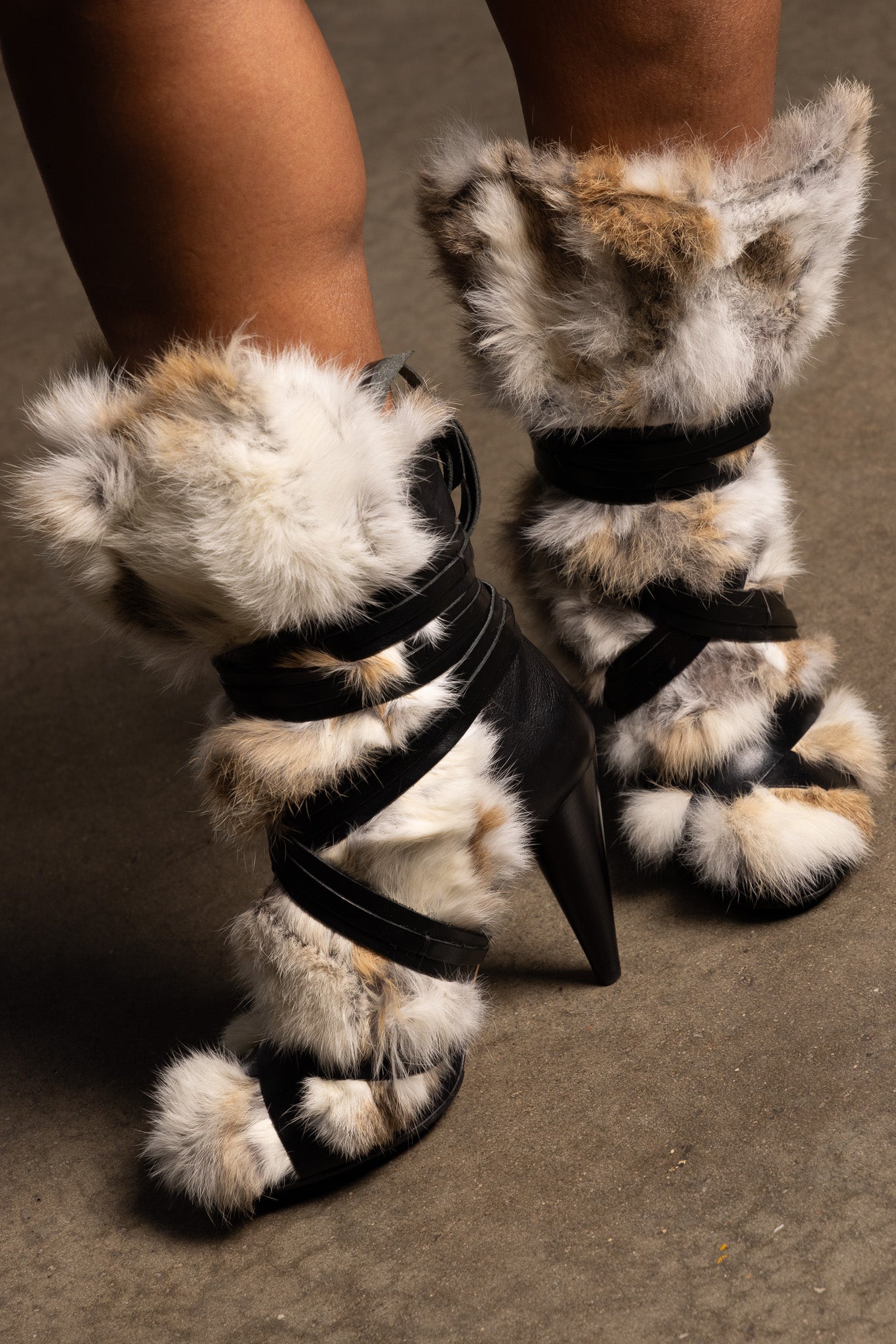 Isabel Marant Pietra Rabbit Fur Runway Boots (FW2014)