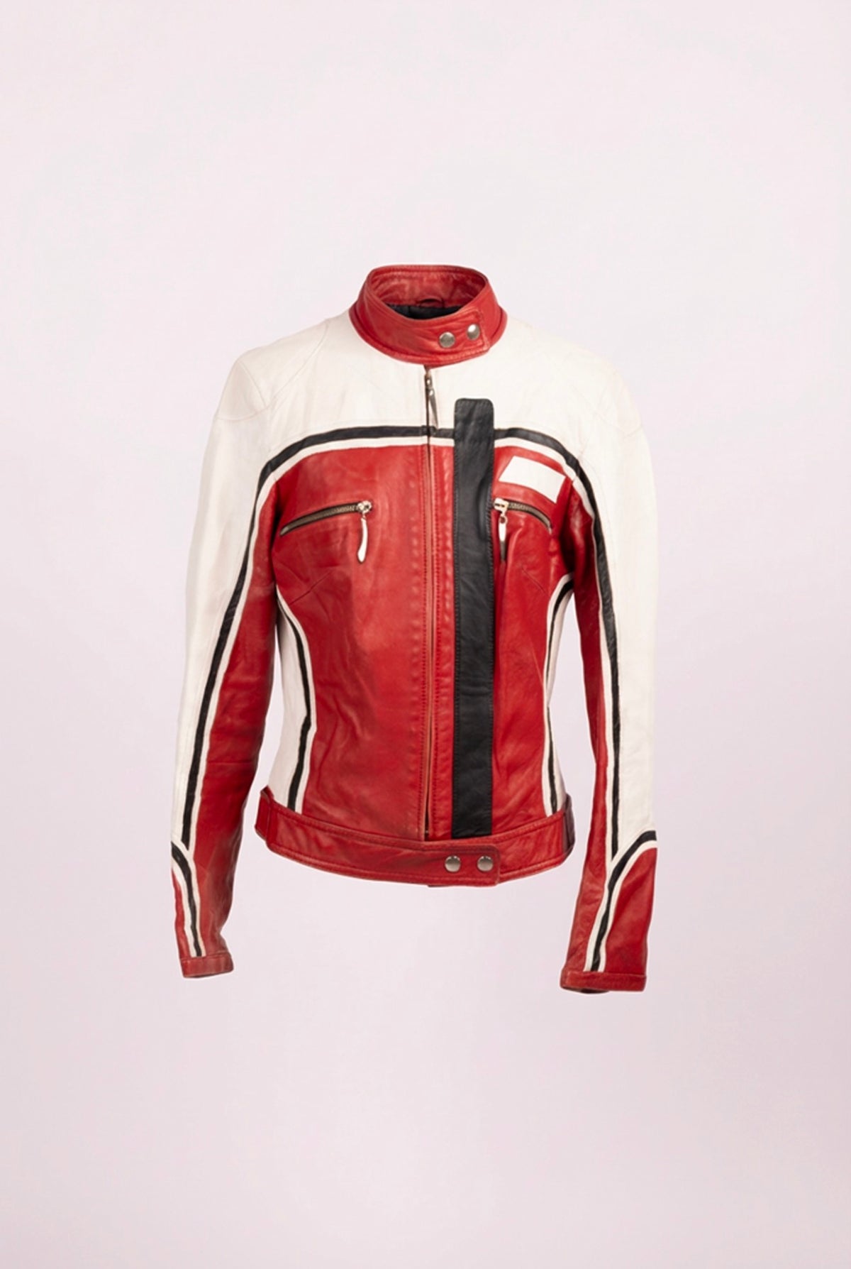 Dolce & Gabbana SS2001 Cropped Leather Racing Jacket