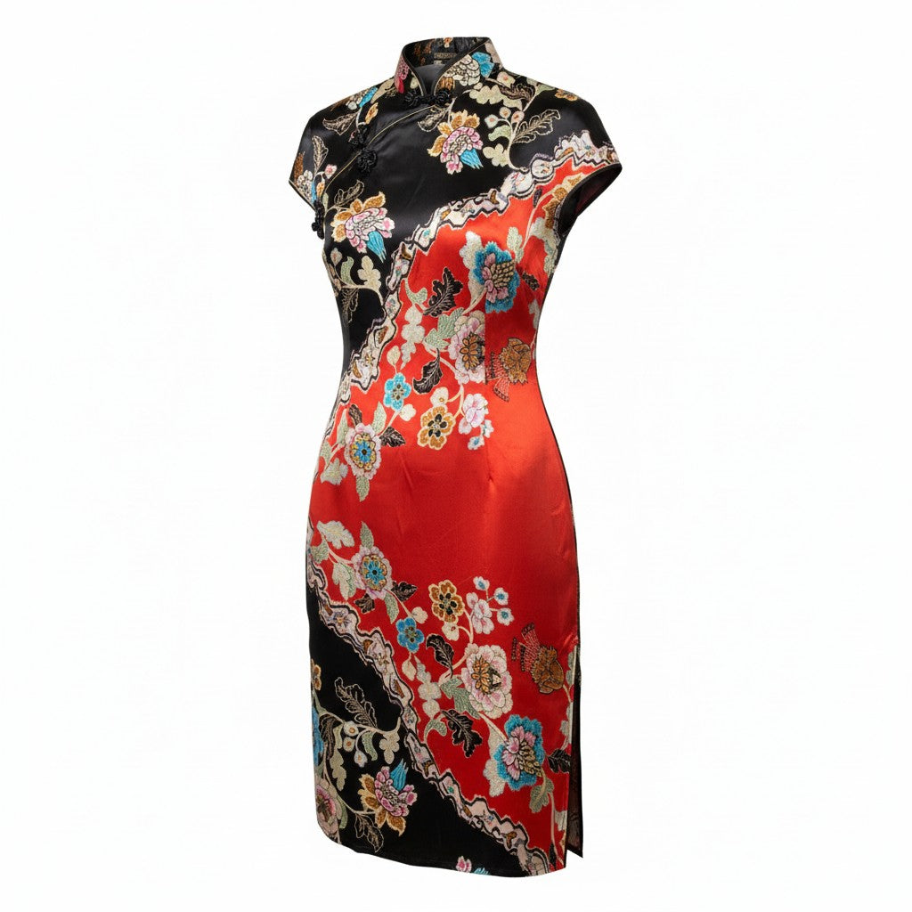 Roberto Cavalli S/S 2003 Silk Cheongsam Dress